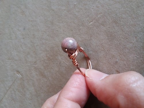 Jennifer VanBenschoten's Easy Wire Wrapped Ring - , Contemporary Wire Jewelry, Coiling, Coiling Wire, Wire Coiling, Wire Wrapping, Wrapping, Wire Wrapping Jewelry, finished ring